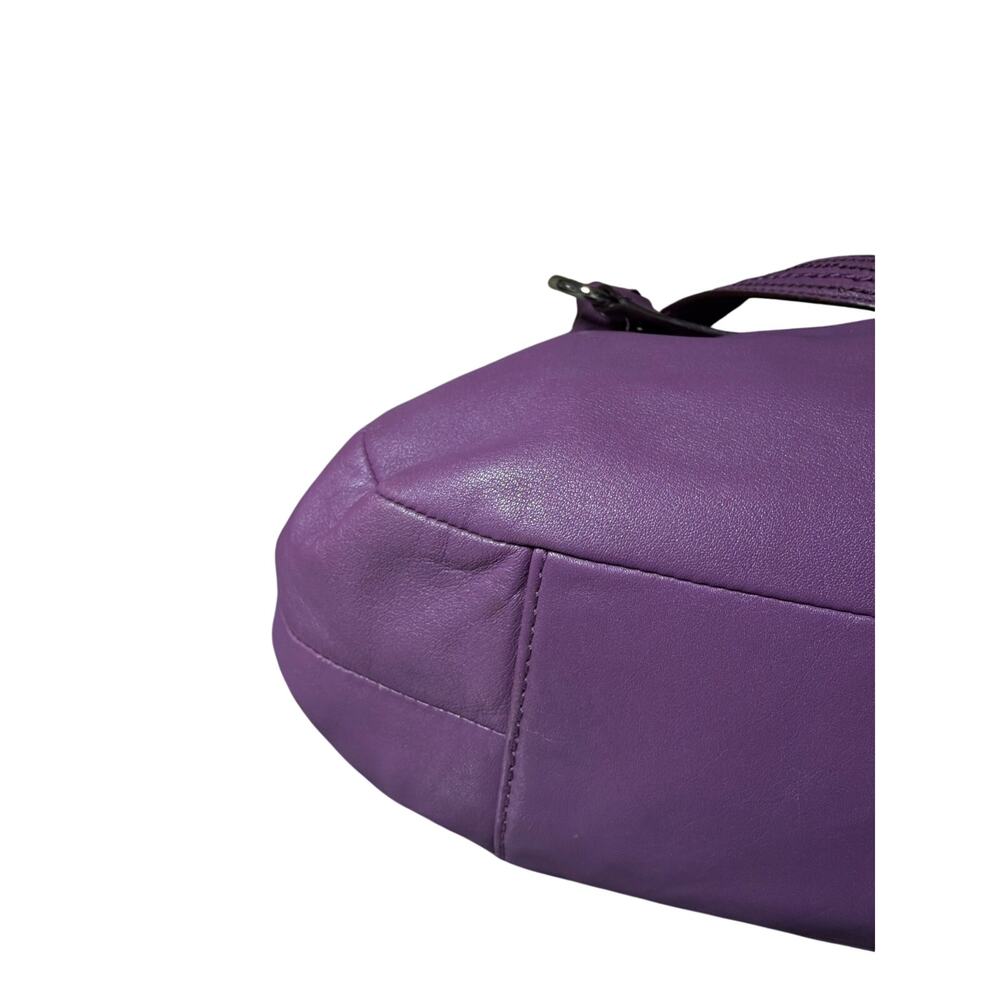 Coach Soho Lynn Hobo Bag Purple Lavender Leather Shoulder B - Picture 7 of 10